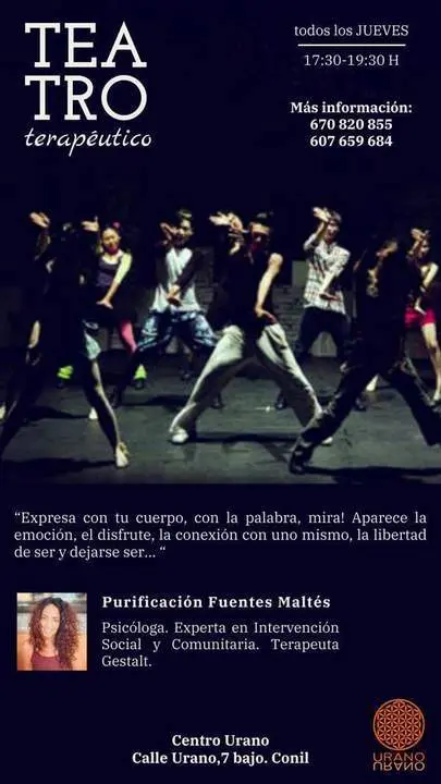 Cartel anunciador del taller de Teatro Terap&eacute;utico. - 