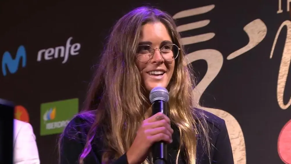 Gisela Pulido, tras recibir el premio. - A. I.