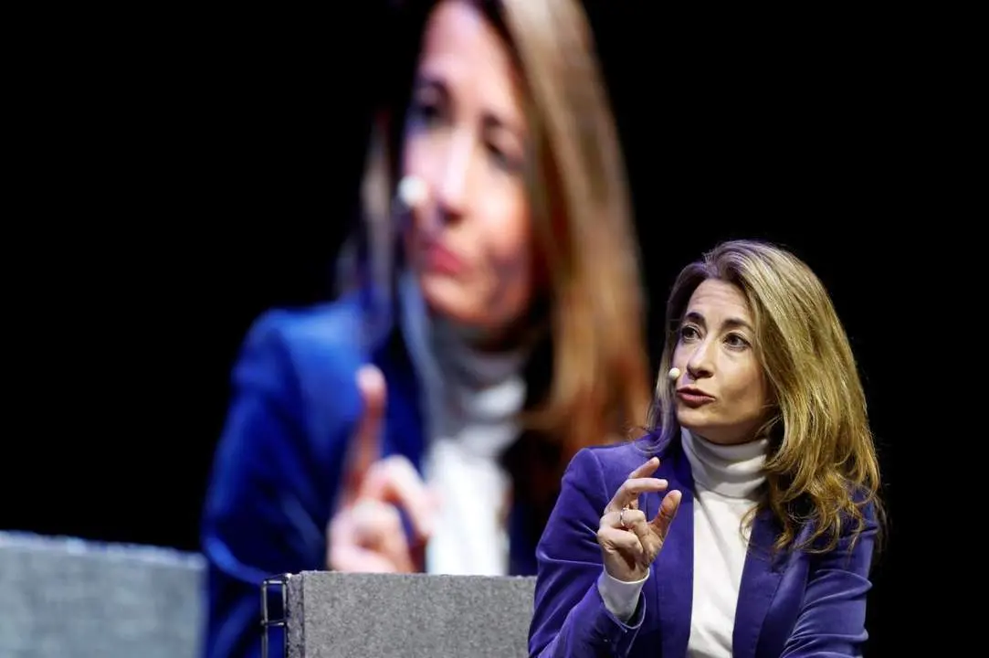 La ministra, en su intervenci&oacute;n de hoy. - EFE