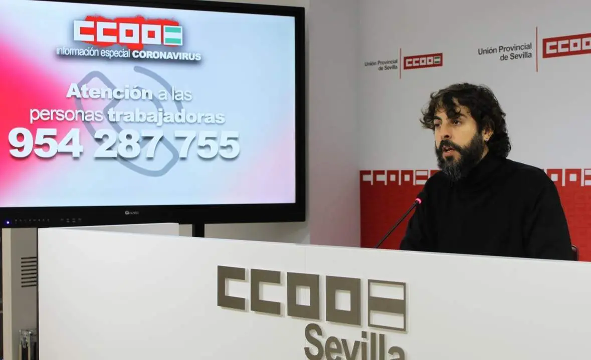 Carlos Aristu, secretario general de CCOO Sevilla, en una imagen de archivo. - COMISIONES OBRERAS