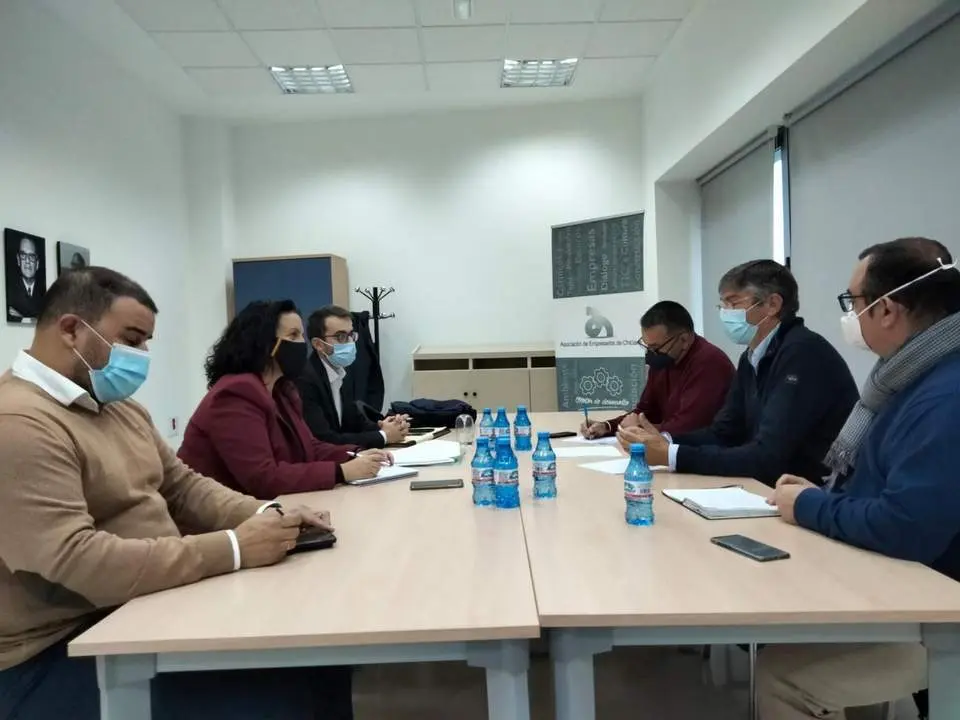 Reuni&oacute;n con los empresarios. - 