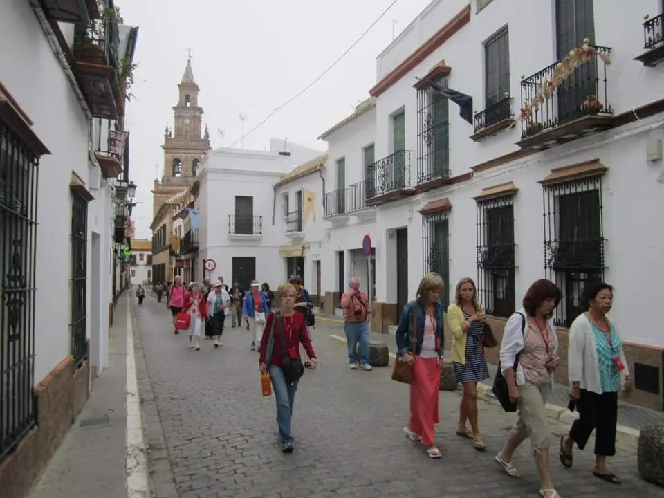 Turistas en Carmona. - EP