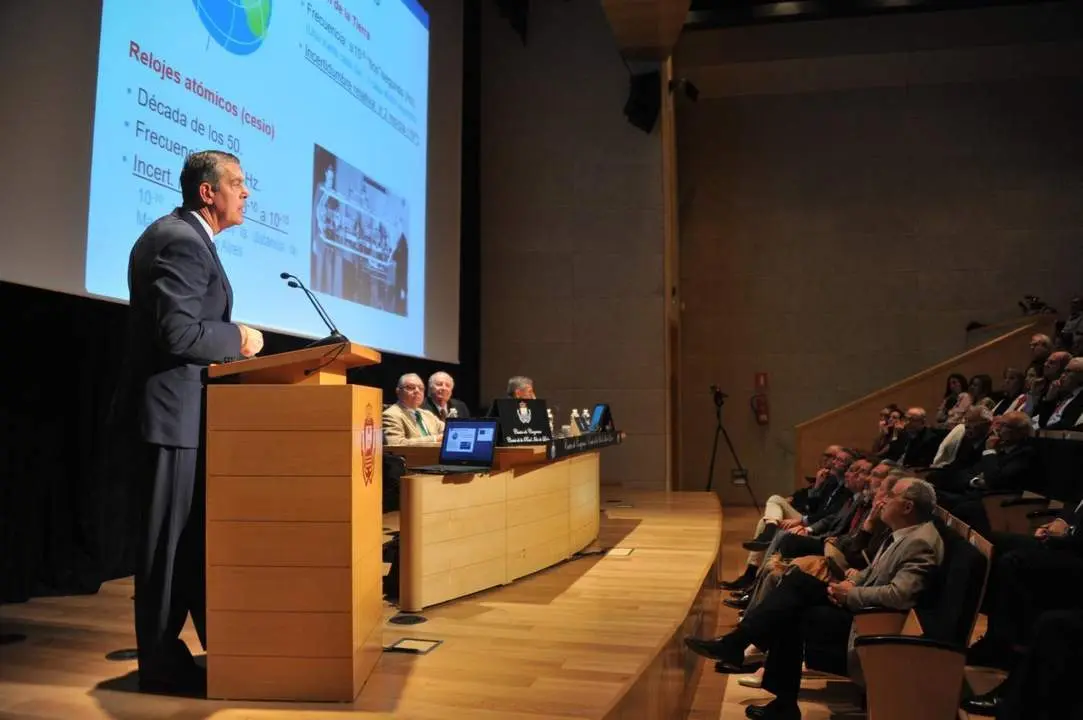 Francisco Javier Galindo en una conferencia en 2017. - A. Atienza