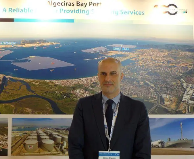 V&iacute;ctor Jim&eacute;nez, durante una visita a la sede de la APBA en Algeciras. - AI