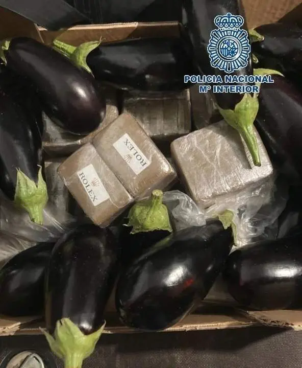 Droga incautada en la 'Operaci&oacute;n Husky'. - CNP M&aacute;laga