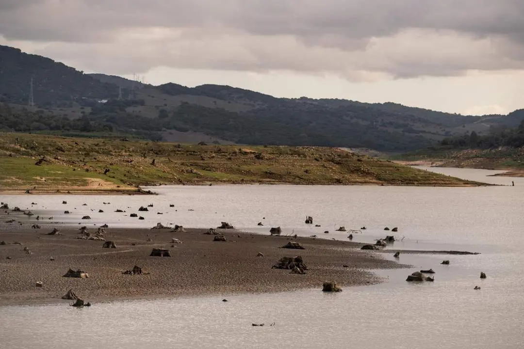 Vista reciente del embalse de Charco Redondo, en Los Barrios. - Greenpeace / &Aacute;lvaro Lagos