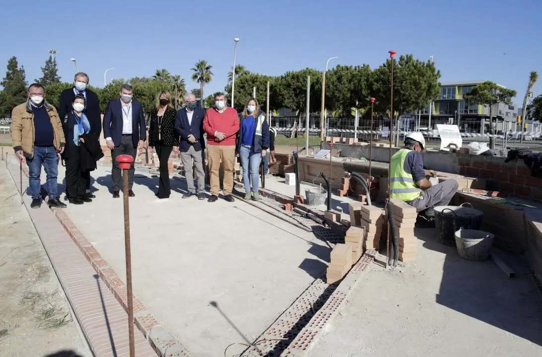 Visita a las obras de la Fuente de las Naciones. - VH