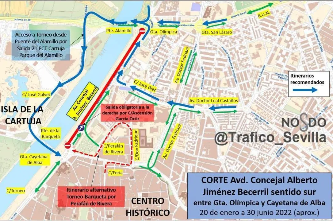 Alternativas al corte de tr&aacute;fico. - Ayto