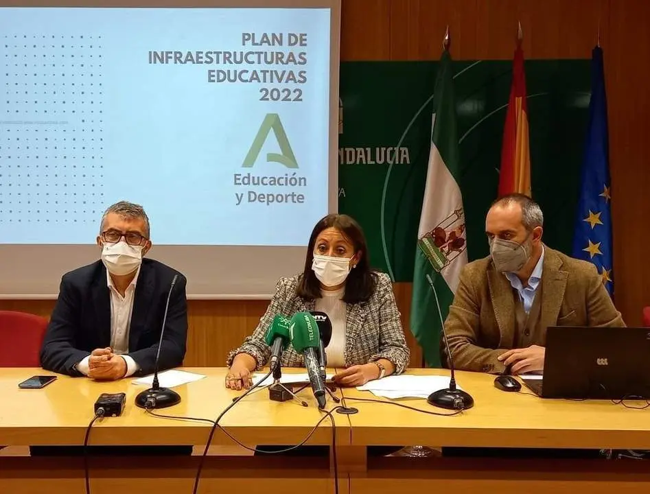 Presentaci&oacute;n de la nueva programaci&oacute;n de actuaciones en infraestructuras educativas del a&ntilde;o 2022 en Huelva. - VH