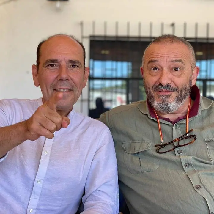 V&iacute;ctor Garc&iacute;a-Rayo con Luis Rizo. - VGR