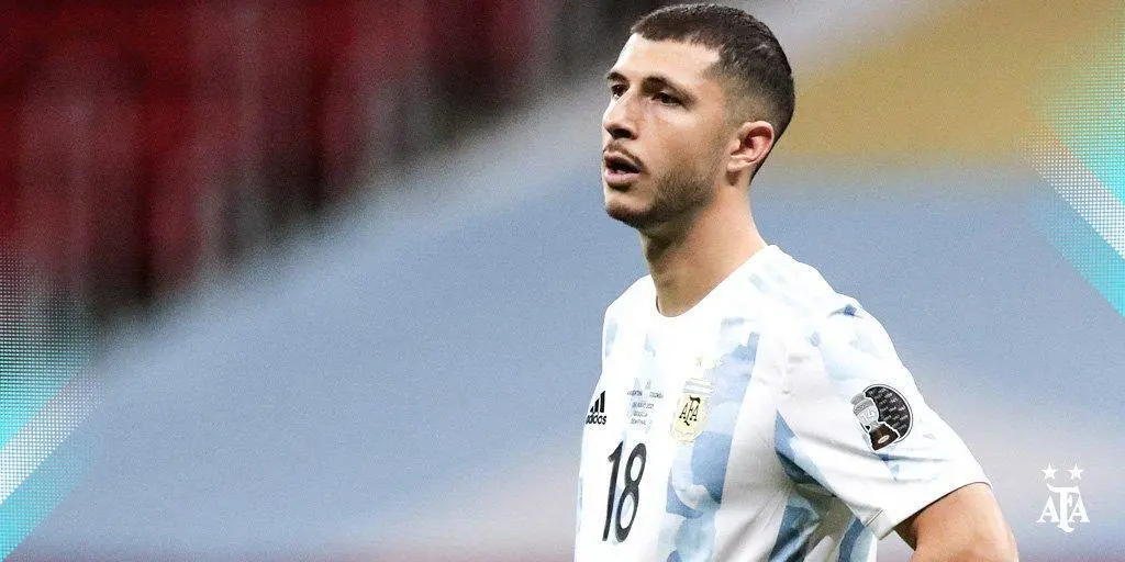 El mediocentro del Real Betis, Guido Rodr&iacute;guez, con Argentina. - afa