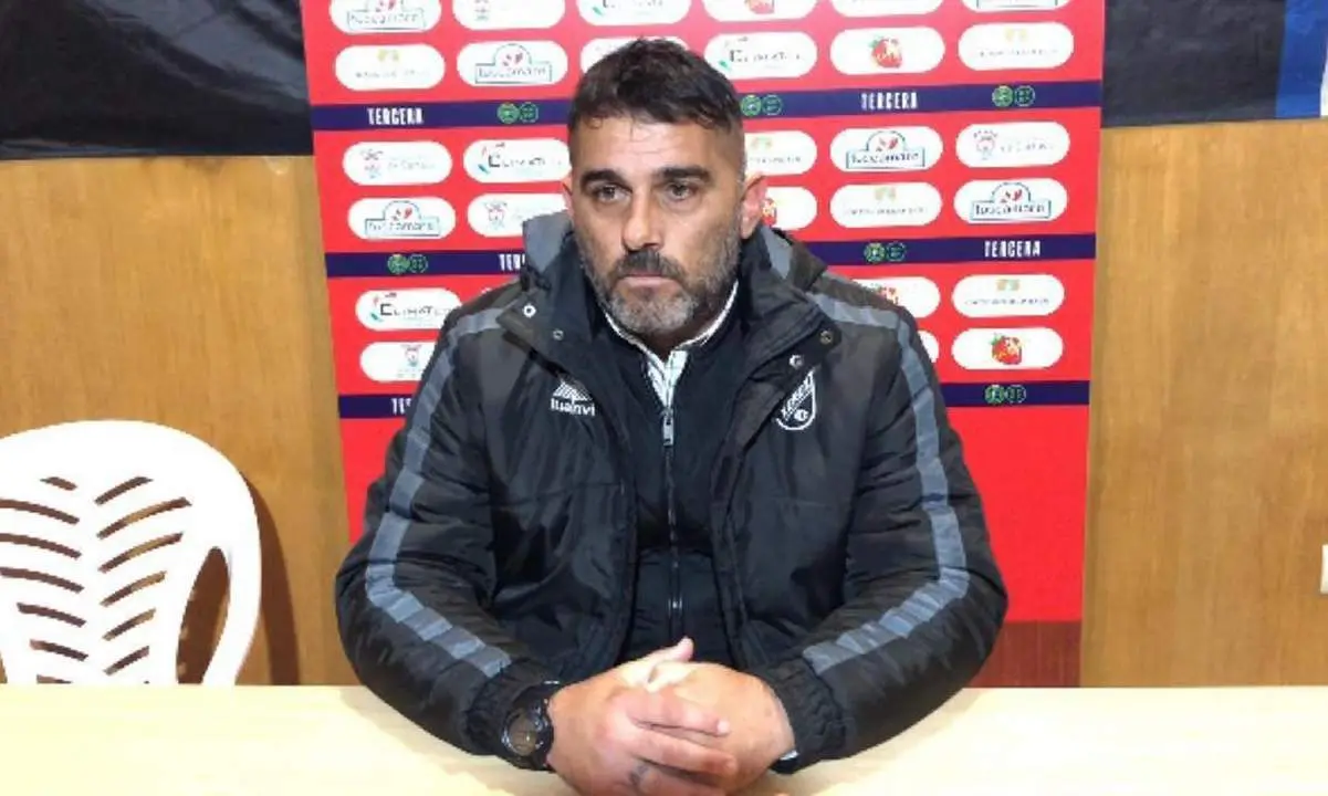 Emilio Fajardo, tras el partido de este mi&eacute;rcoles frente al Cartaya. - Xerez CD