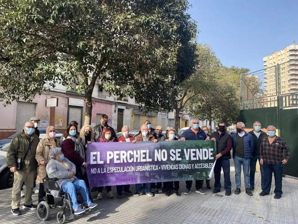 Protesta de los vecinos de El Perchel. - Alicia Matas