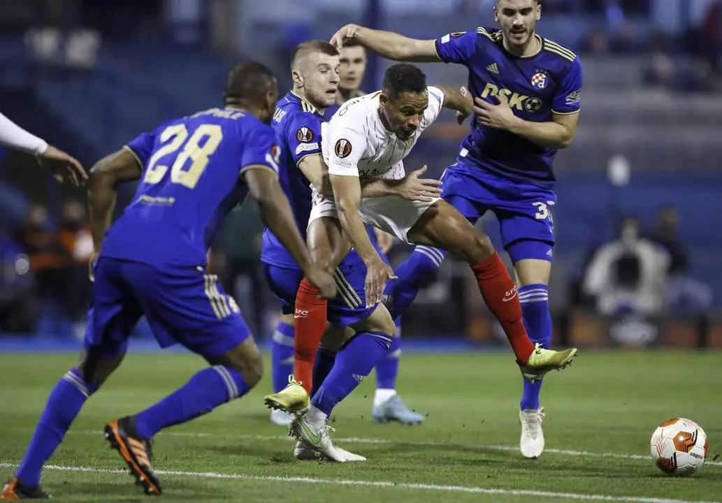 Imagen del Dinamo de Zagreb - Sevilla. - efe