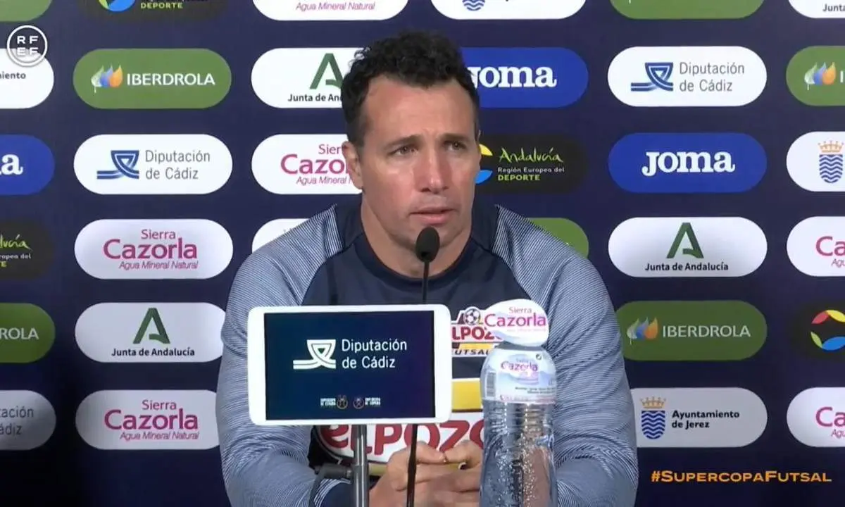 Diego Giustozzi, t&eacute;cnico de ElPozo, hablaba en la previa de la semifinal de la Supercopa de Espa&ntilde;a. - RFEF