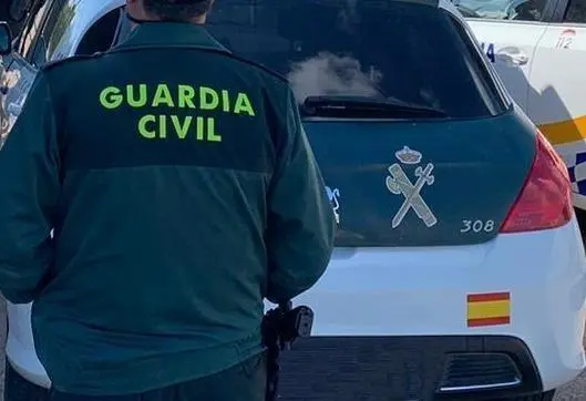 Un agente de la Guardia Civil junto a un veh&iacute;culo oficial del cuerpo. - VIVA