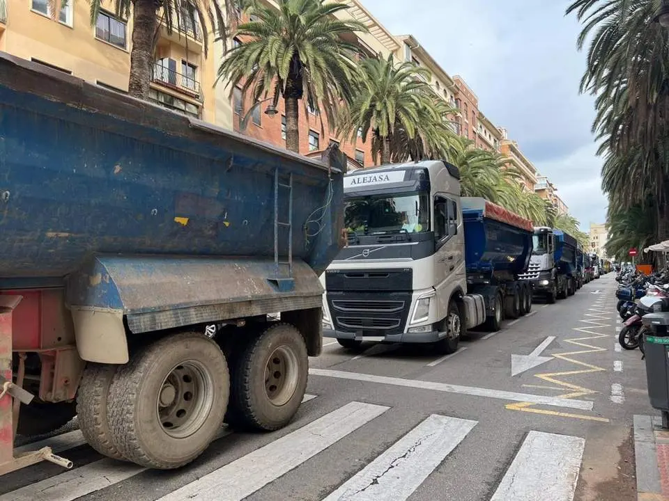 Protesta de los tranposrtistas. - Europa Press