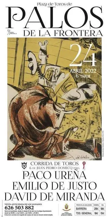 Cartel de la corrida de Palos. - VH