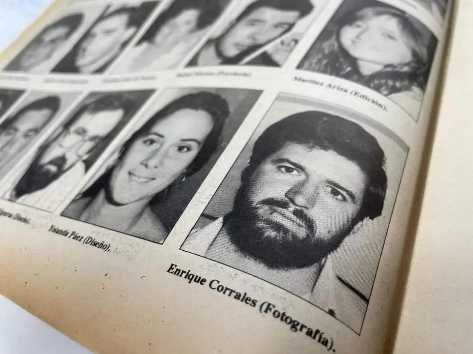 Enrique Corrales en el primer n&uacute;mero de El Peri&oacute;dico del Guadalete, donde comenz&oacute; su carrera profesional - Viva