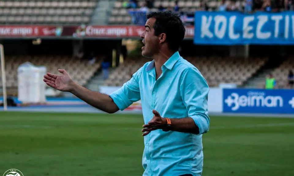 P&eacute;rez Herrera, durante el partido del pasado domingo frente al Mensajero. - xerezdfc.com