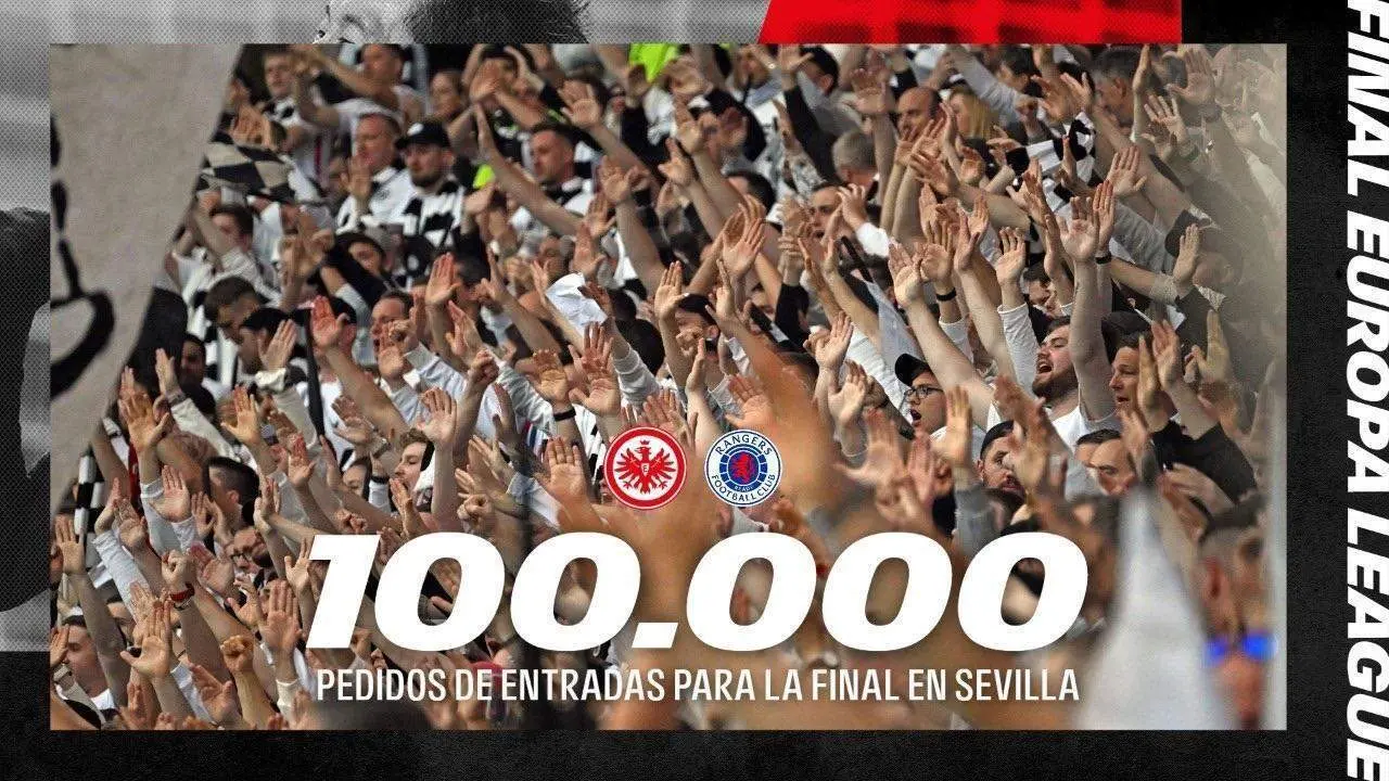 Imagen difundida por el Eintrach en su red social de Twitter. - 