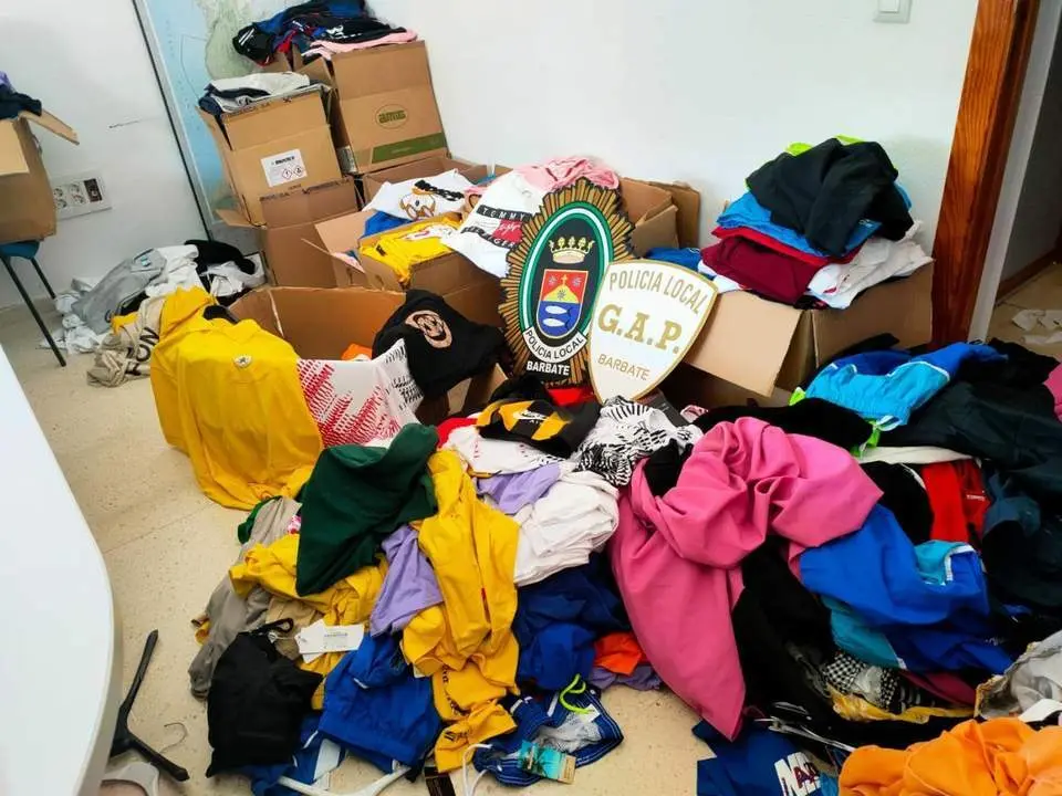 Prendas incautadas. - 