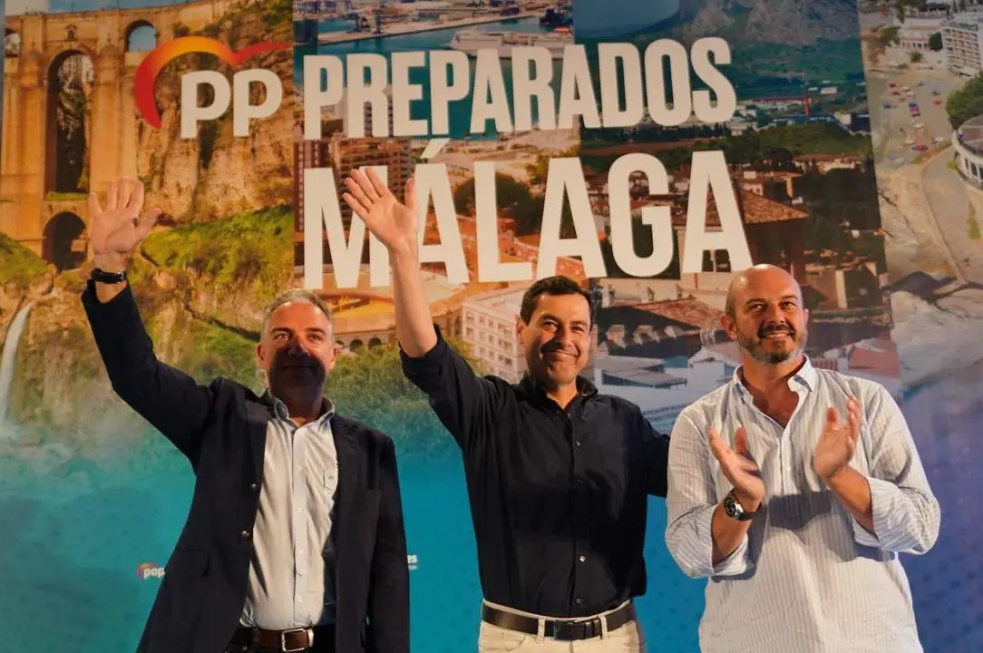Juanma Moreno, durante su participaci&oacute;n en la Escuela de Verano del PP de M&aacute;laga. - Europa Press
