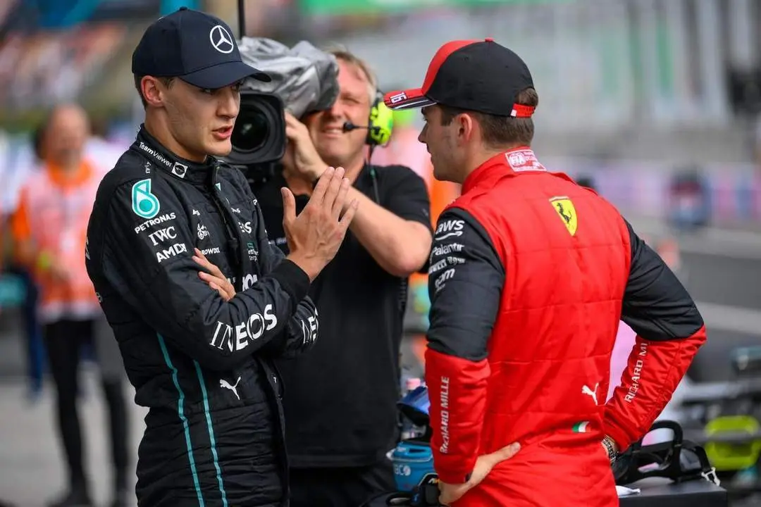 Russell y Leclerc. - EFE
