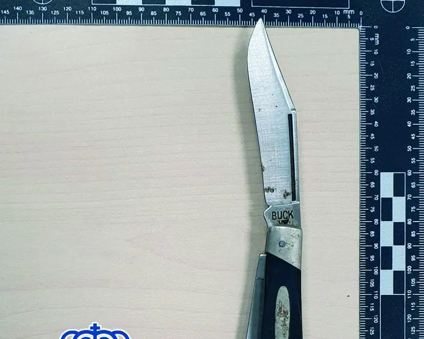 Primer plano de la navaja.  - Polic&iacute;a Nacional