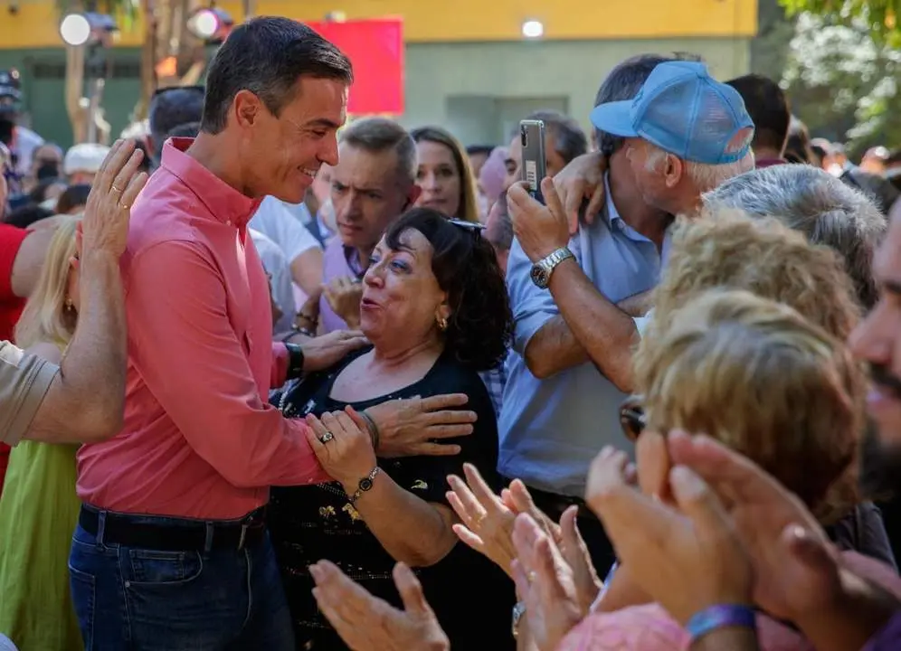 S&aacute;nchez en Sevilla. - EFE