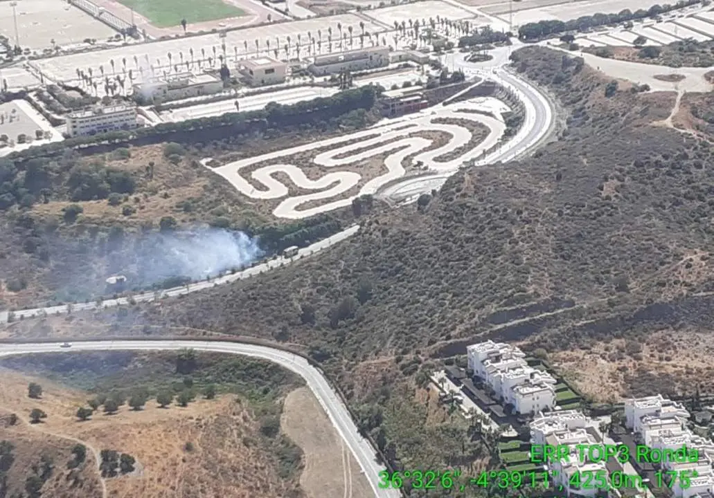 El incendio de la zona del hip&oacute;dromo. - Infoca