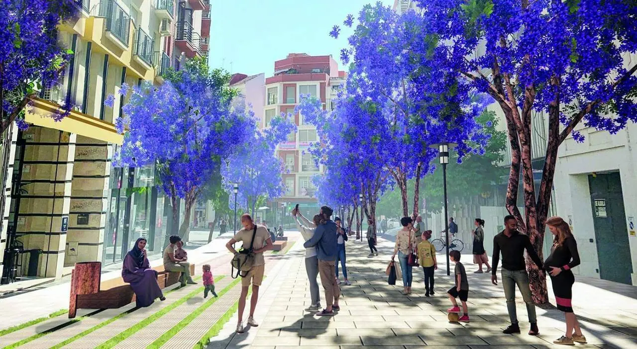 Recreaci&oacute;n de la calle Plus Ultra tal y como quedar&aacute; tras las obras. - VH
