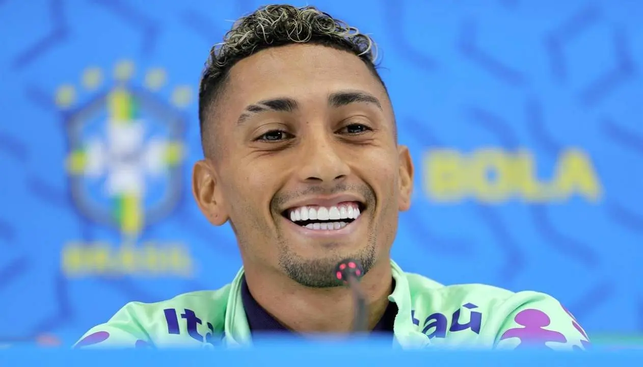 El brasile&ntilde;o Raphinha. - EFE