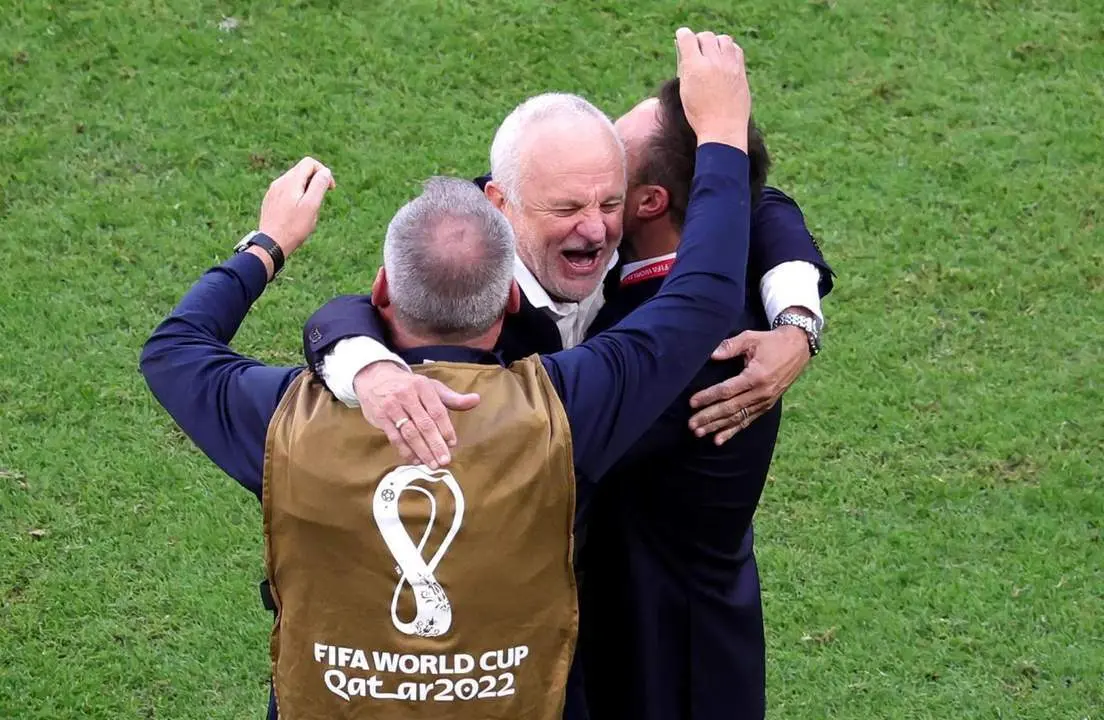 el entrenador australiano celebra su triunfo. - efe