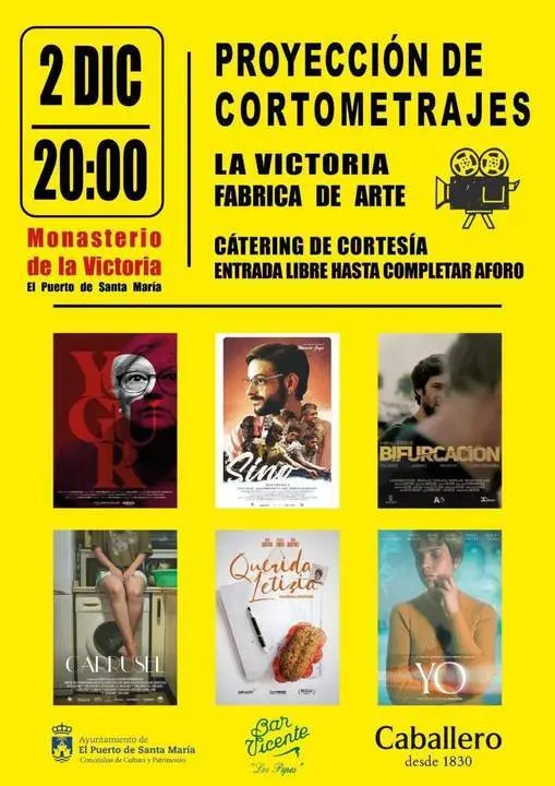 Cartel de cortometrajes.  - Viva. 
