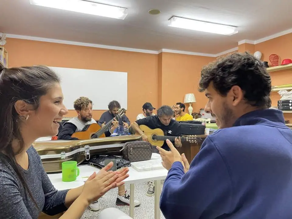 Un momento del ensayo del espect&aacute;culo de Pepe del Morao - Viva