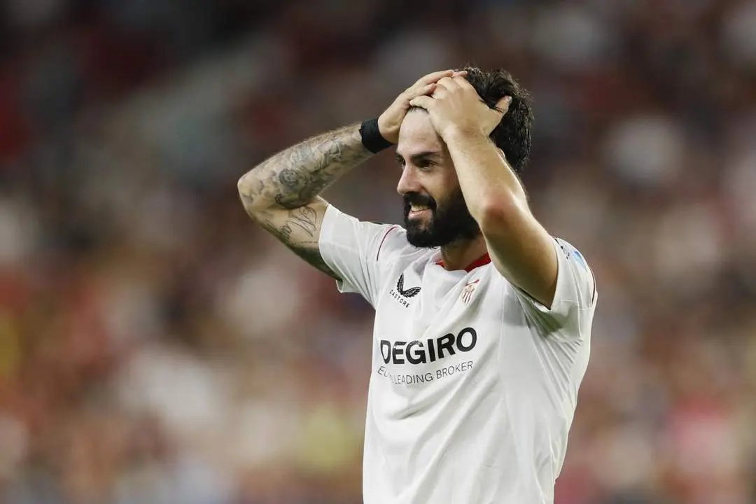 El jugador del Sevilla , Isco, durante el partido contra el Copenhague. - efe