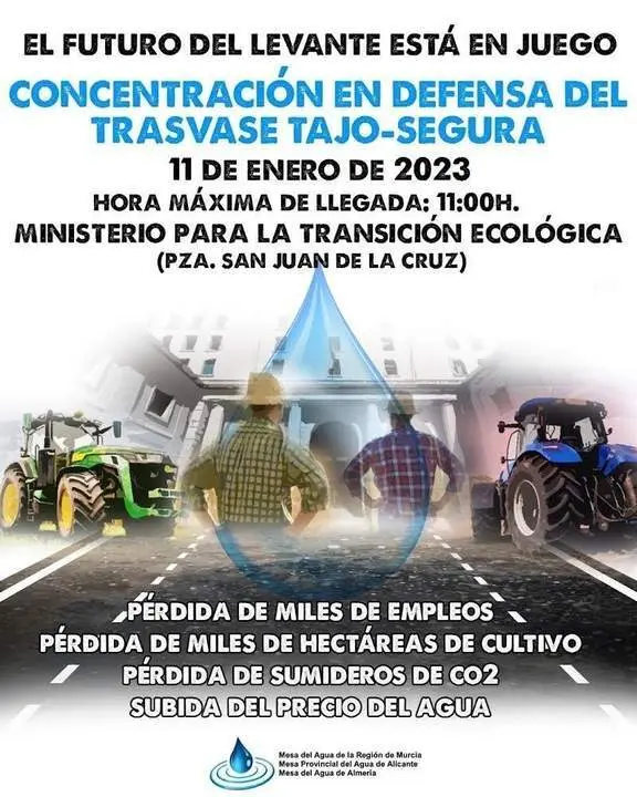 Cartel que invita a asistir a la concentraci&oacute;n en Madrid. - Ayuntamiento