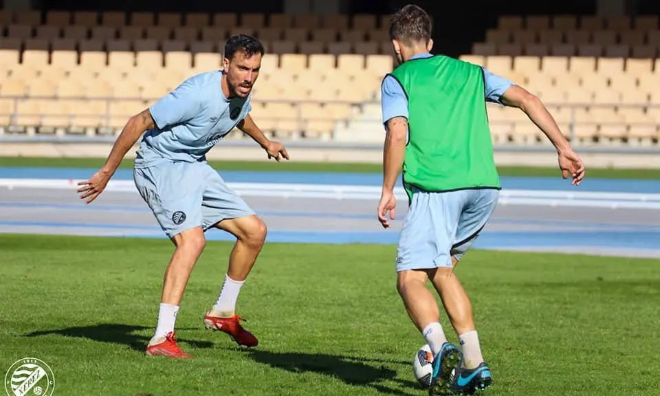 Imagen de un entrenamiento de esta semana en Chap&iacute;n. - xerezdfc.com