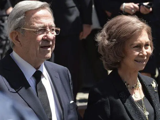 El rey Constantino, junto a la reina Sof&iacute;a.  - EFE