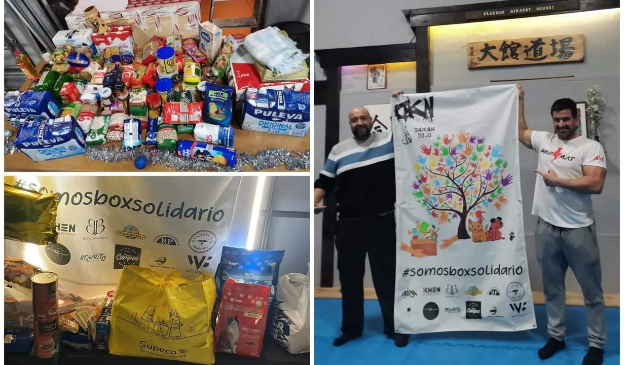 Los &lsquo;boxes&rsquo; de M&aacute;laga se llenan de comida solidaria.  - V.M.