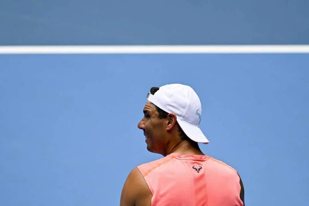 Rafa Nadal entrenando. - EFE