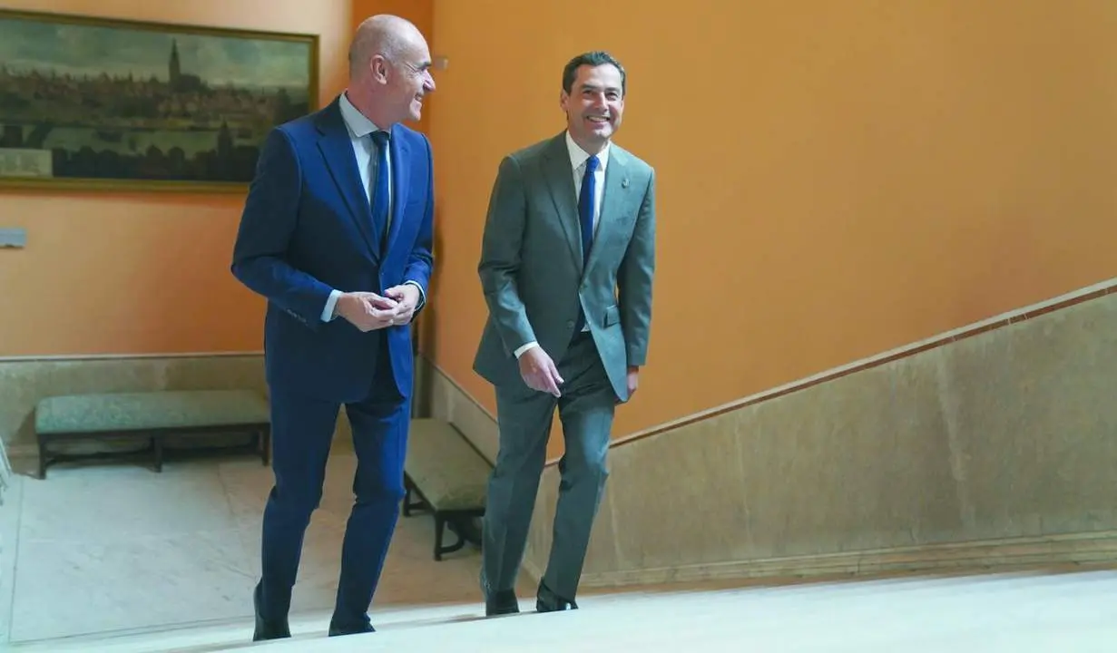 Mu&ntilde;oz y Moreno en la reuni&oacute;n de octubre. - Archivo