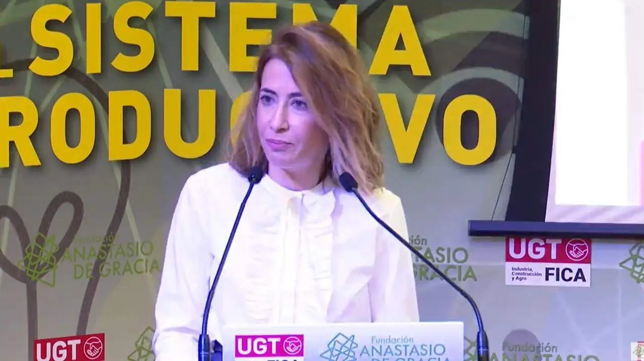Raquel S&aacute;nchez, hoy en Algeciras. - A. I.