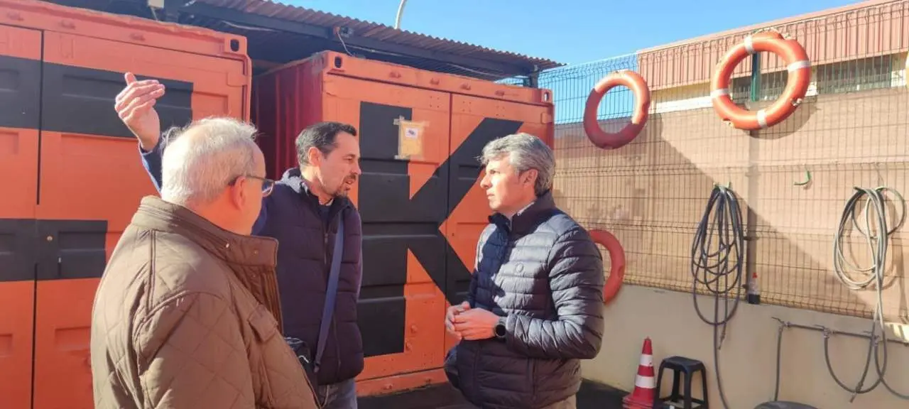 Romero durante la visita al club. - A.I.