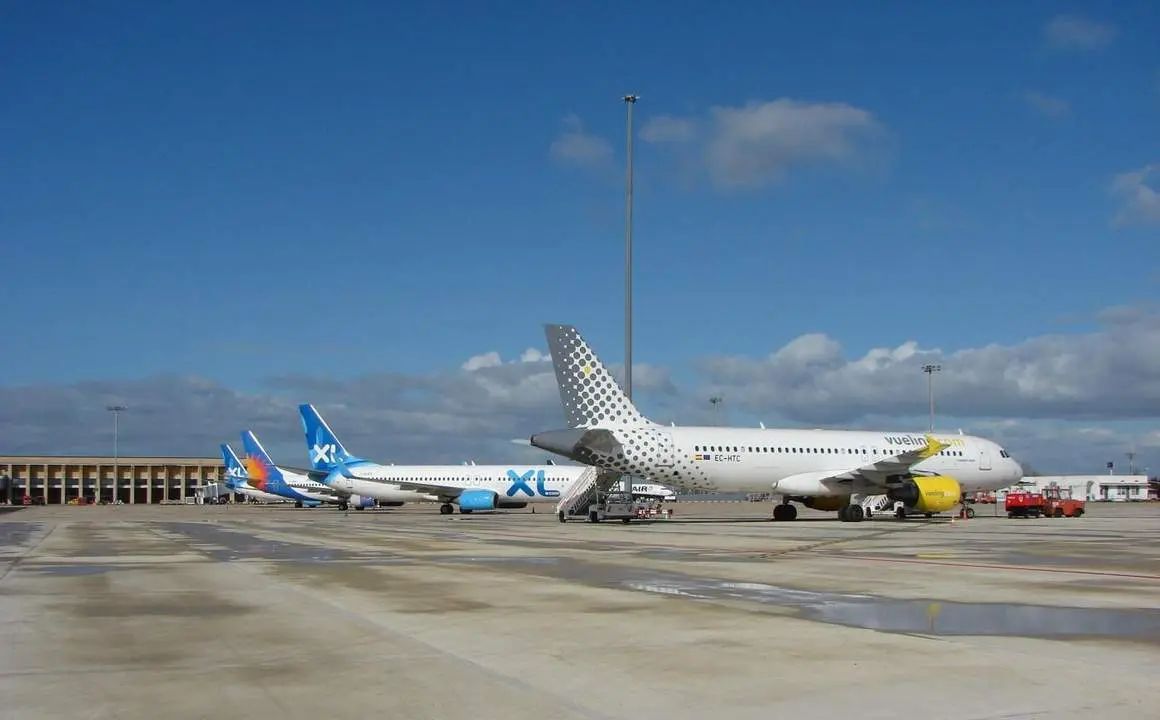 Plataforma de estacionamiento de aeronaves del aeropuerto de Sevilla - AENA