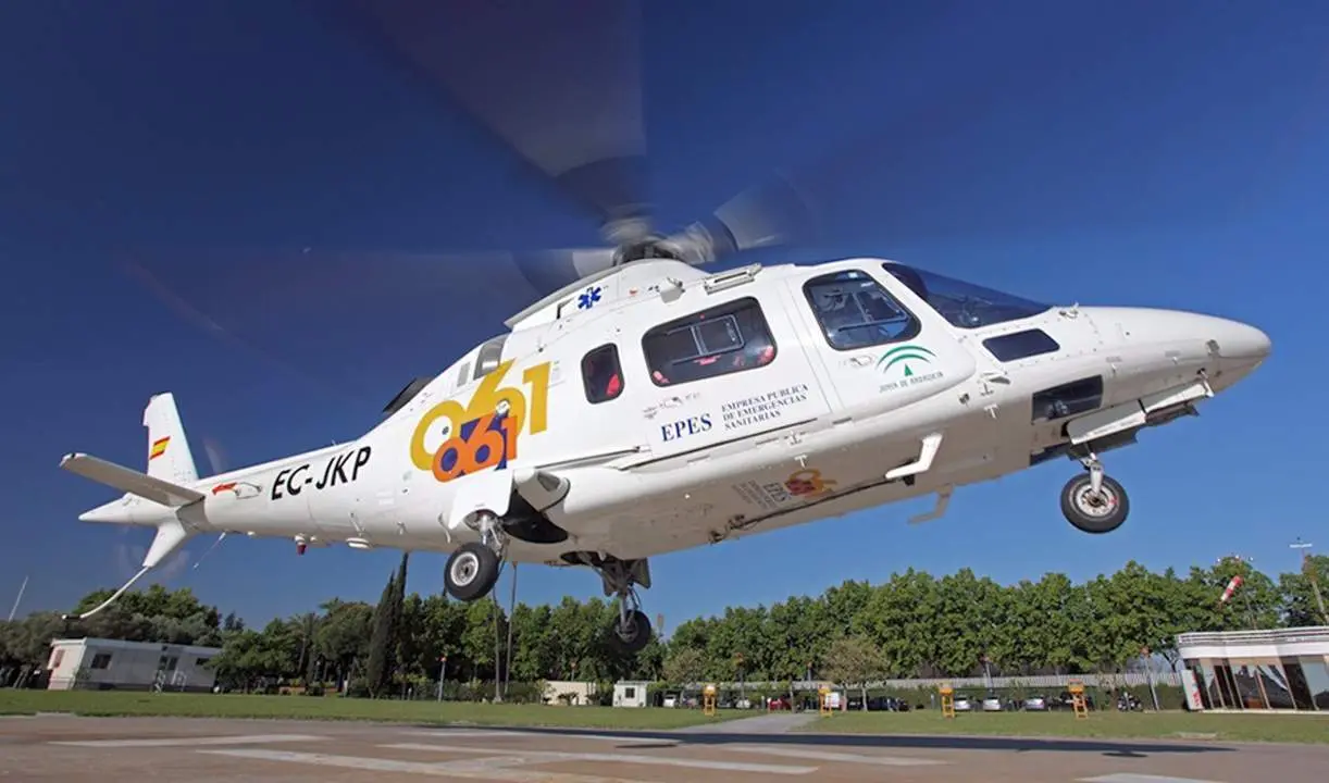Archivo - Helic&oacute;ptero sanitario en una imagen de archivo - 