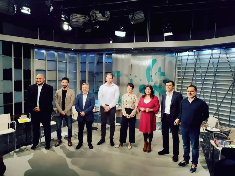 Los candidatos a la Alcald&iacute;a de C&aacute;diz, antes del debate. - VIVA