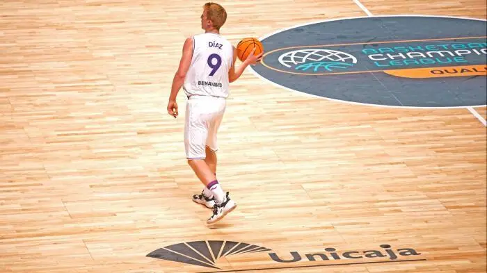Alberto D&iacute;az, en un partido de BCL. - UNICAJA CB