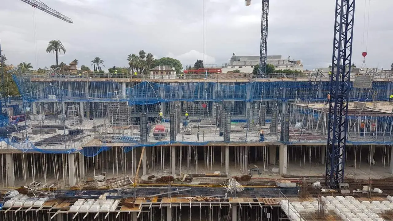 Las obras de la residencia. - Archivo